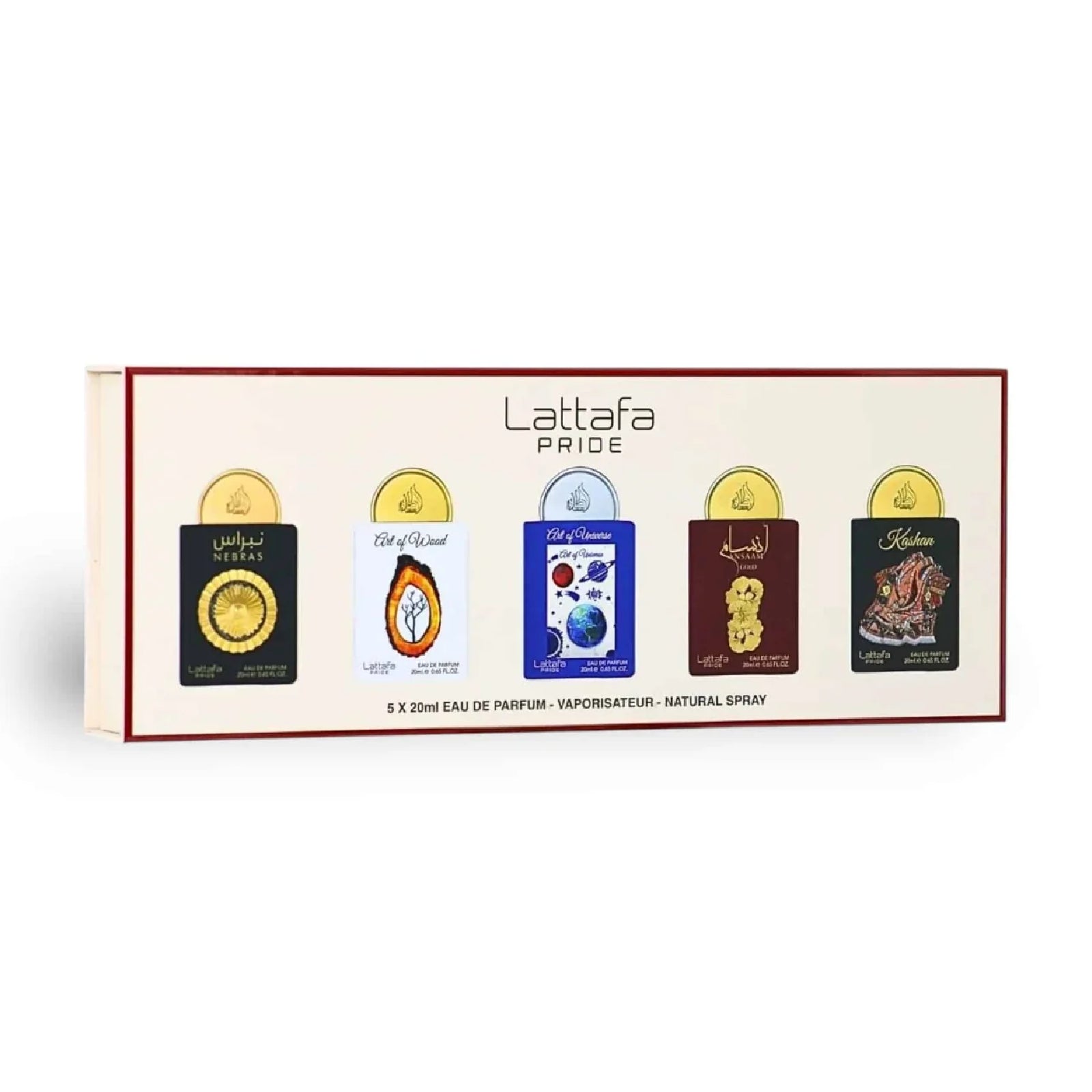 Lattafa Pride mini 5x20ml Nebras/Artwood/Artuni/Ansgold/Kashan