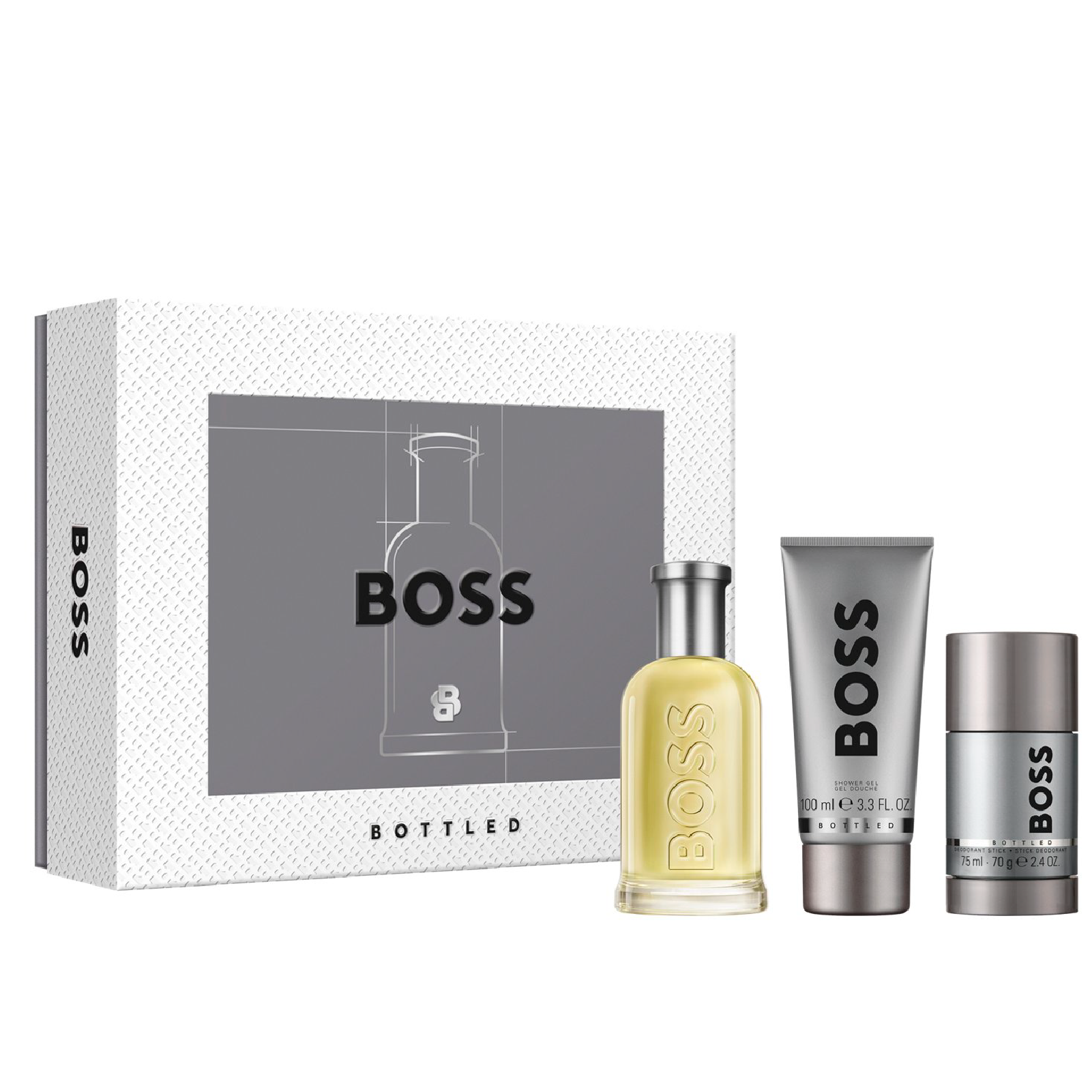 Hugo Boss Set Bottled 3.3 Edt 3pc M